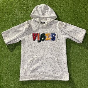 Grey Streetwear Vibes Embroidered Patch Hoodie